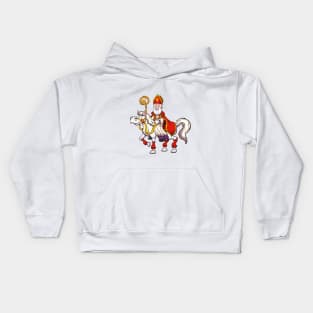 Saint Nicholas On Horse Kids Hoodie